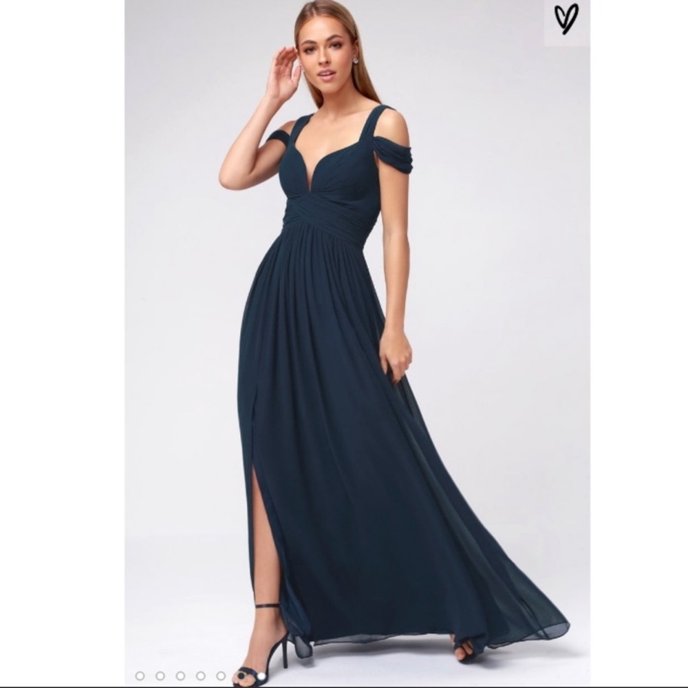 Navy blue maxi dress